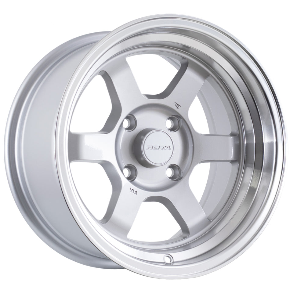 GridV Silver Polished Lip 15X8 0P 4x114