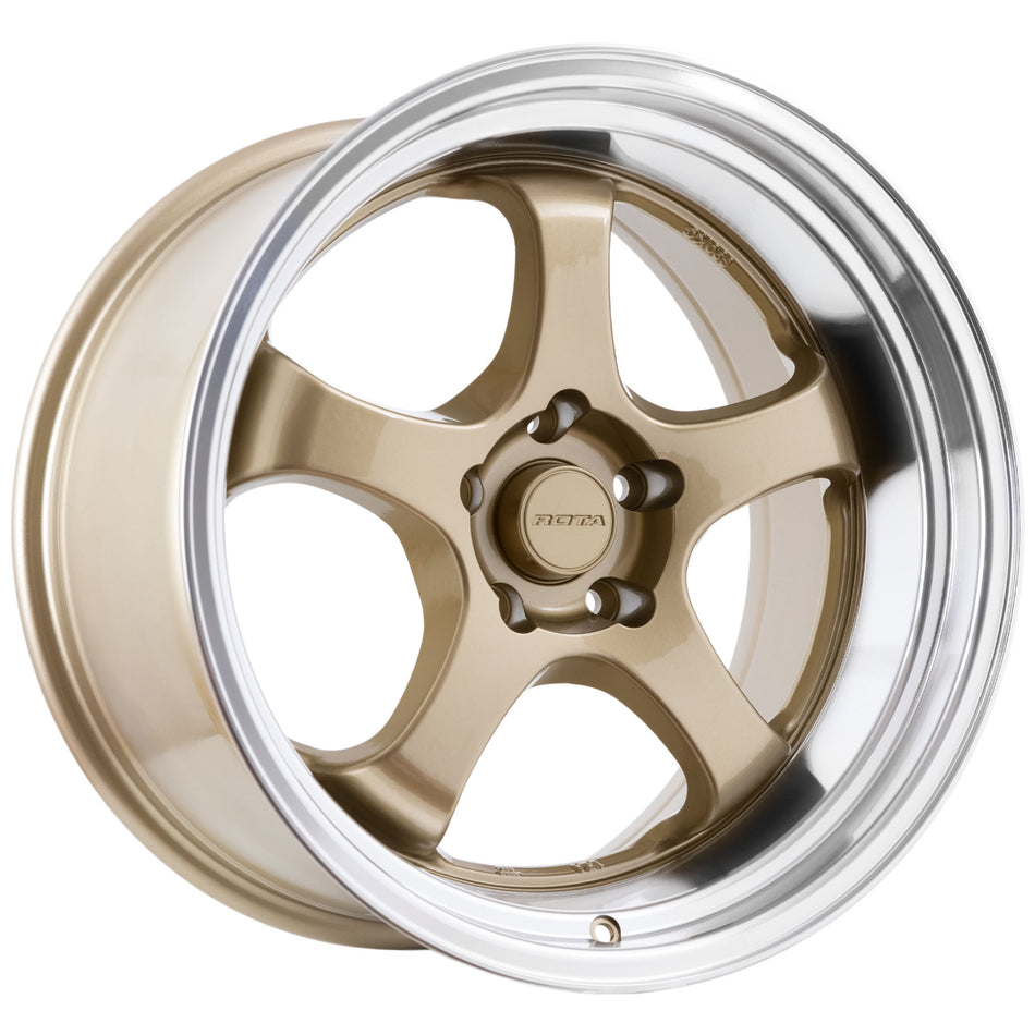 D2EX Gold Polished Lip 18X10 15P 5x114