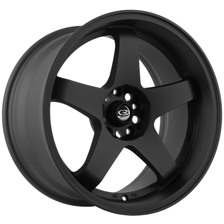 GTRD Matt Black 18X12 0P 5x114