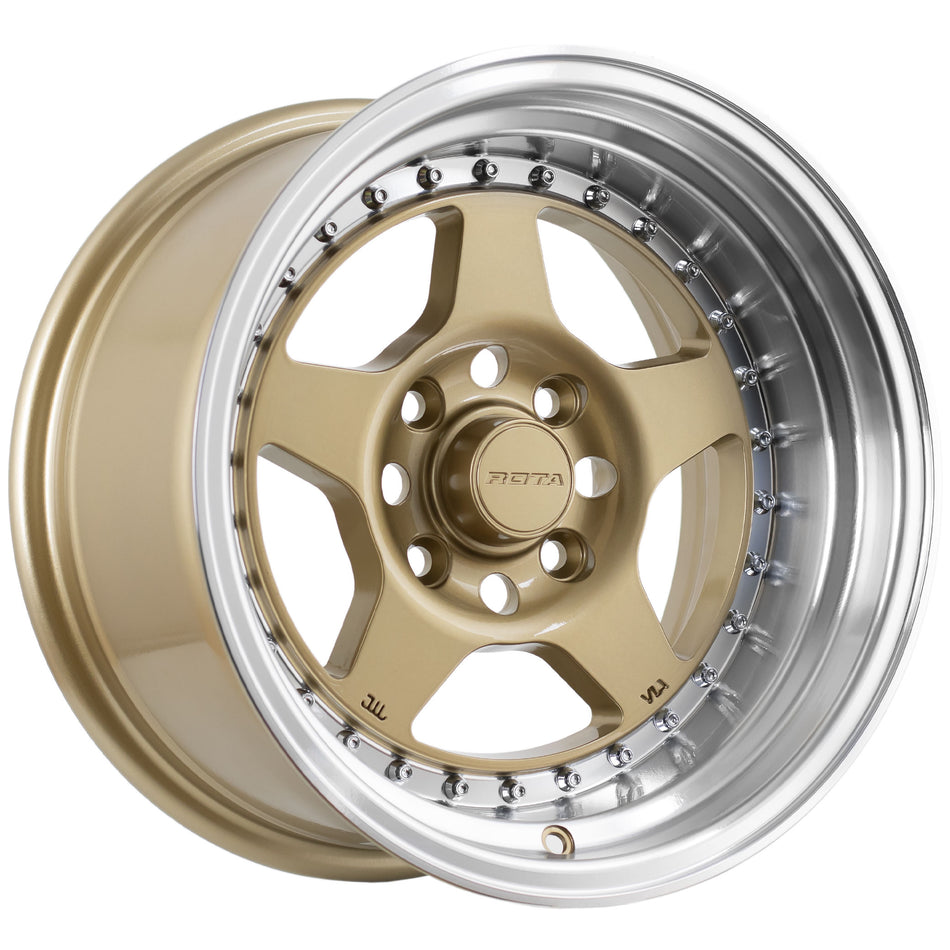 Kyusha Gold Polished Lip 15X8 0P 4x110