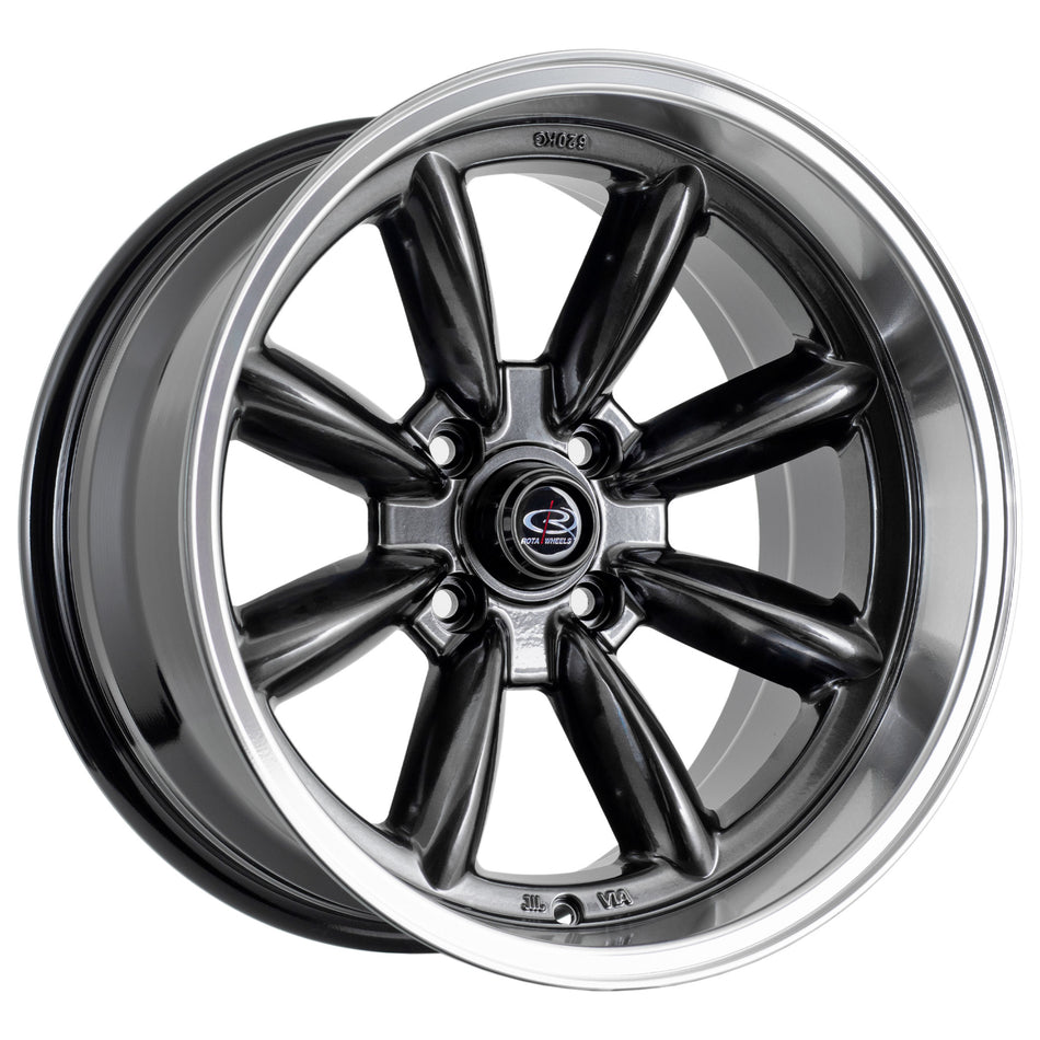 RBX Hyper Black Polished Lip 17X9 -13N 4x114