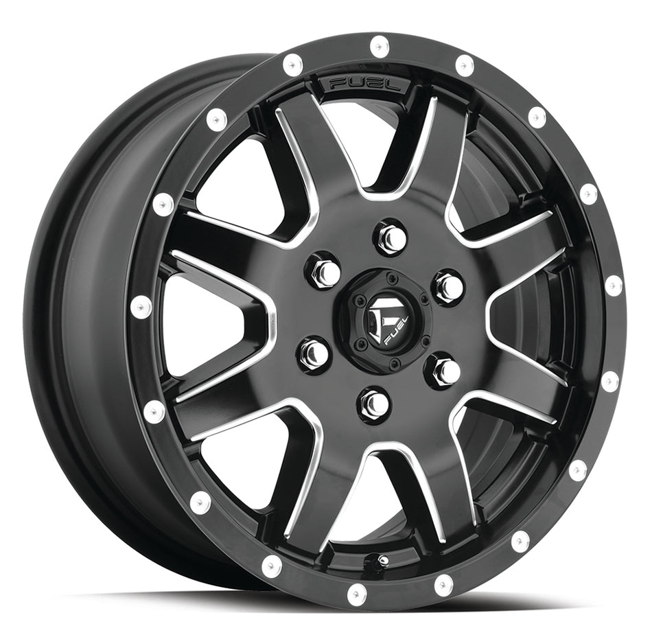 FUEL D538 | MAVERICK | MATTE BLACK MILLED | 18x8 6x130 48