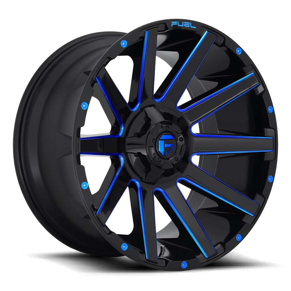 FUEL D644 | CONTRA | BLACK MILLED BLUE | 20x9 6x139 2