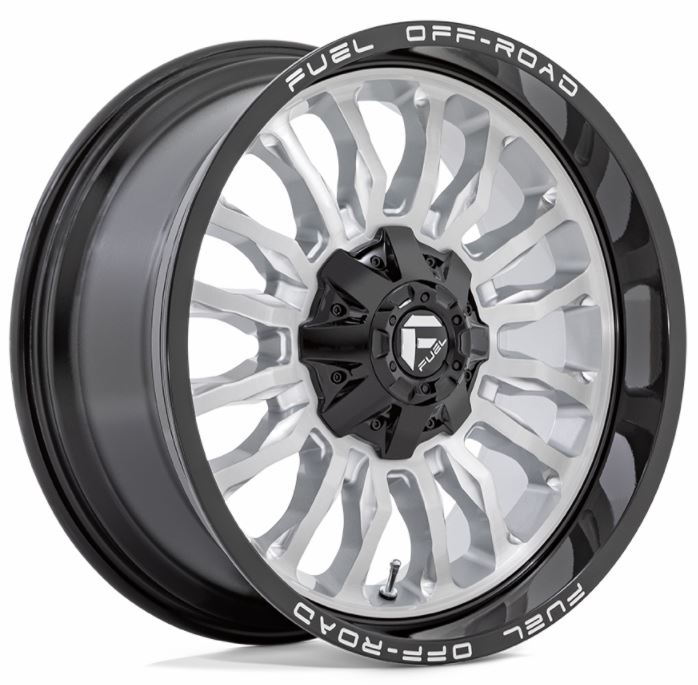 FUEL ARC | D798 | SILVER BRUSHED FACE MILLED BLACK LIP | 20x9 6x135 1