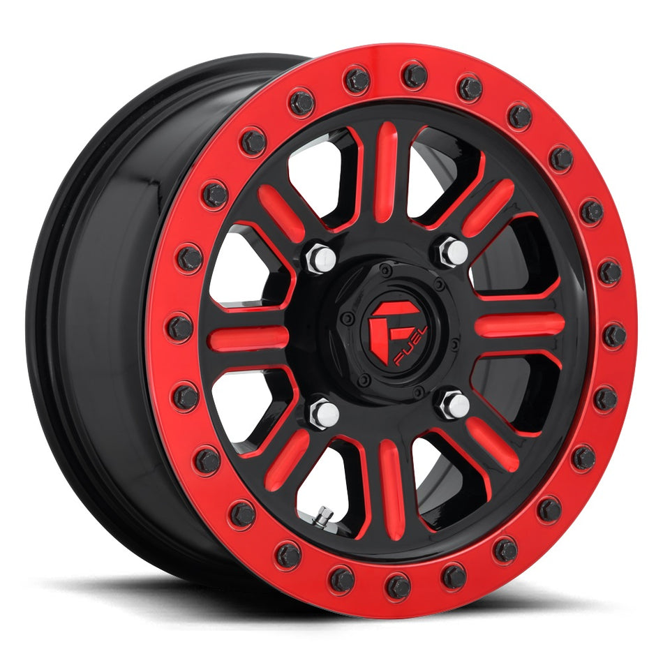 FUEL D911 | HARDLINE-UTV | BLACK RED MILLED | 15x7 4x137 38