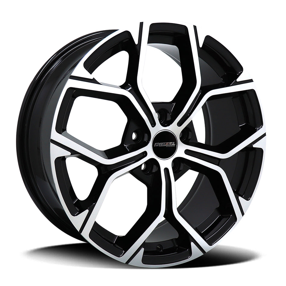 DIEZEL A056 | GLOSS BLACK MACHINED FACE | 18x7.5 5x112 51