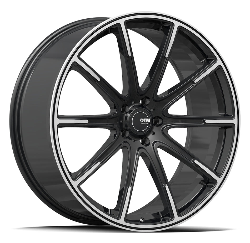 DTM FORGED SERIES F14BM | GLOSS BLACK MILLED | 22x9 5x114 38