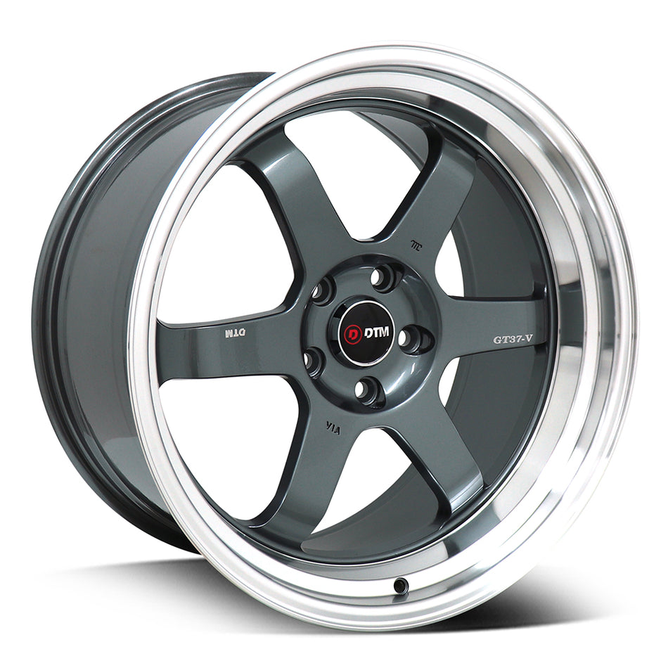 DTM OLD-SKOOL KS207 | GT37-V | GUNMETAL POLISHED FACE | 19x9.5 5x114 20