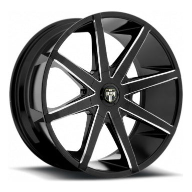 DUB S109 | PUSH | BLACK WITH MACHINED EDGE | 20x8.5 6x139 35