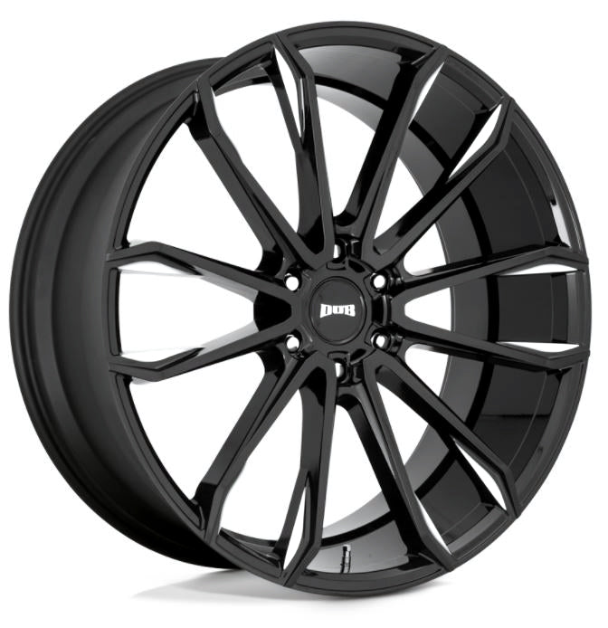 DUB CLOUT | S252 | GLOSSY BLACK MILLED | 24x10 6x139 30