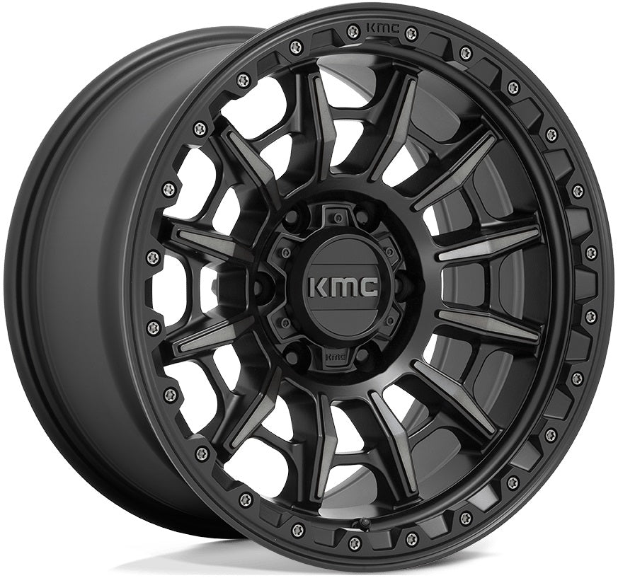 KMC KM547SB | SATIN BLACK GREY TINT | 17x9 6x139 0