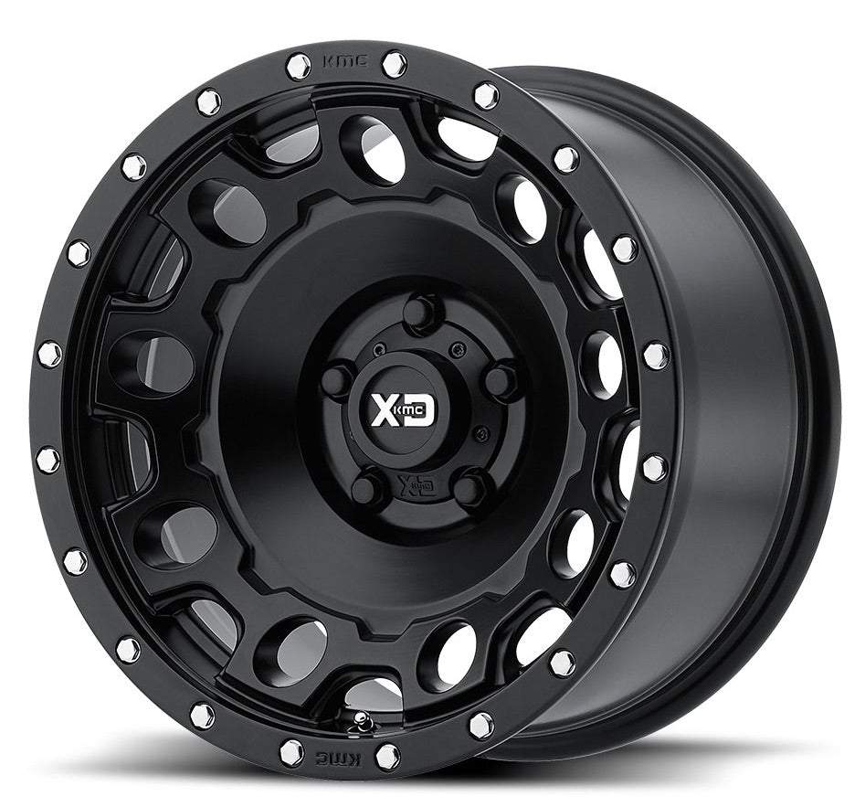 KMC XD XD129 | HOLESHOT | SATIN BLACK | 20x10 6x135 -24