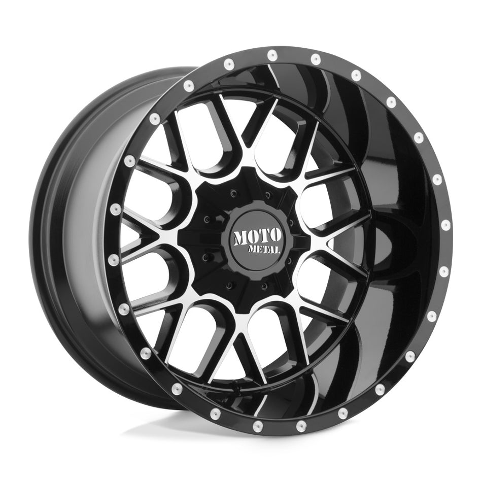 MOTO METAL MO986 | SIEGE | GLOSS BLACK MILLED | 20x12 6x135 -44