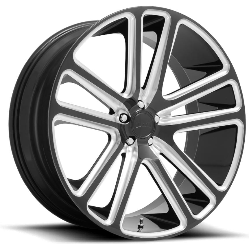 DUB S255| FLEX | GLOSSY BLACK MILLED | 22x9.5 6x139 25