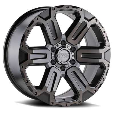 BLACK RHINO WANAKA 20X9 12 6/139.7 Matt Gunmetal w/Brushed Face & Gunmetal Tint