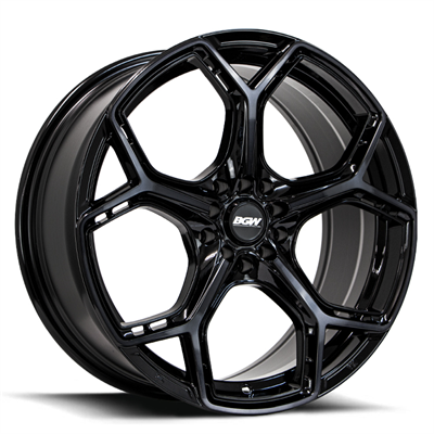 BGW STINGER 17X7.5 35 4/100   4/108 Gloss Black Machined w/Dark Tint