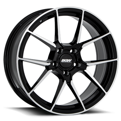 BGW AQUA 18X8 35 5/108 5/108-FB 5/108-FN 5/110 5/112 5/112-FB Gloss Black w/Machined Face