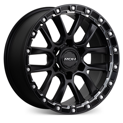 ROH ALLOY HAVOC 18X9 25 6/139.7 Matt Black w/Machined Under Cut