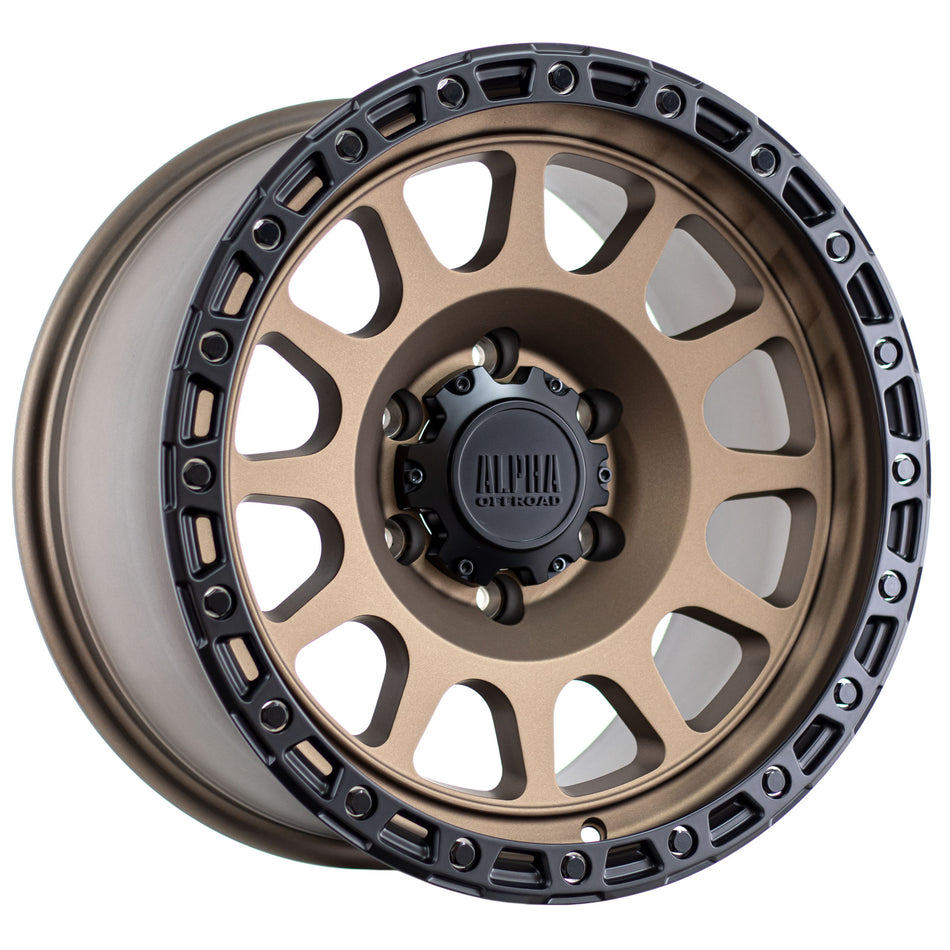 Brawler Matt Bronze w Matt Black Lip 17X9.0 0 6x139