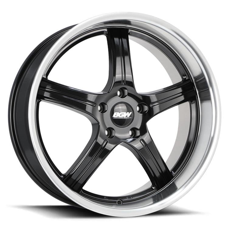 BGW RAMPAGE 18X8 35 5/120 Gloss Black w/Machined Lip