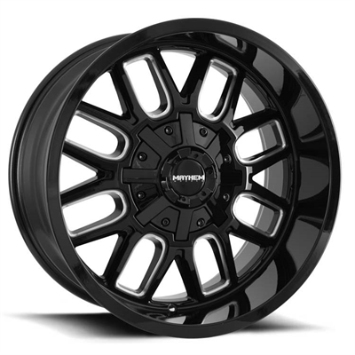 MAYHEM COGENT 22X10 -19 6/135 Gloss Black w/Milled Spokes