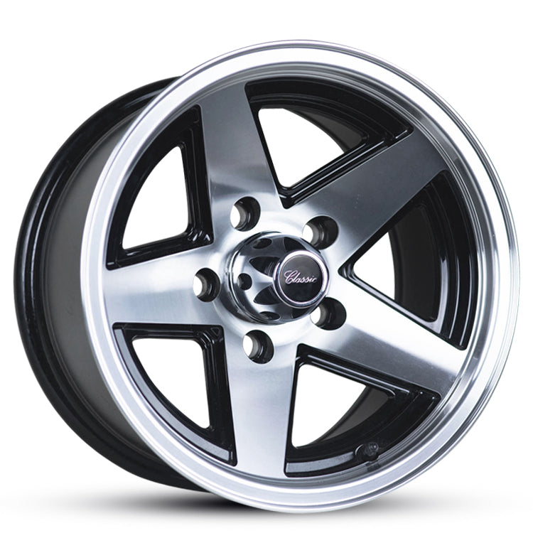 14X8 CLASSIC STAR -17 5/120.65 GLOSS BLACK FP