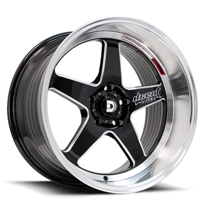 BGW ST665 18X10.5 10 5/114.3 Gloss Black Milled w/Machined Lip