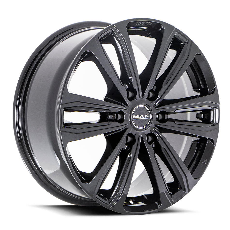 MAK SAFARI6 18X8 53 6/130 Gloss Black