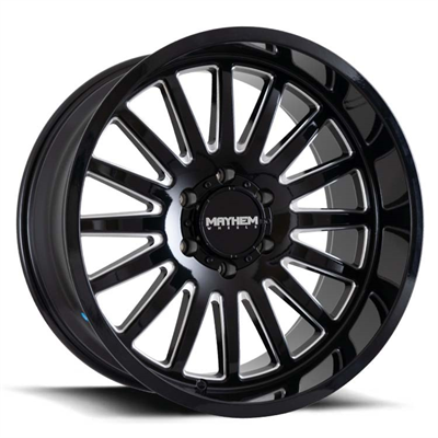 MAYHEM UTOPIA 20X10 -19 6/139.7 Gloss Black w/Milled Spokes