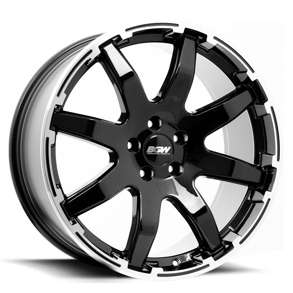 BGW MOTION 20X9 35 5/114.3 5/115-FN Gloss Black w/Machined Edge