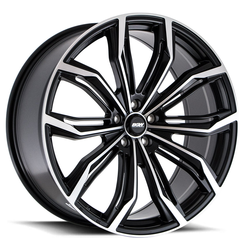 BGW BLACK WIDOW 22X9.5 30 5/114.3 Satin Black w/Machined Face