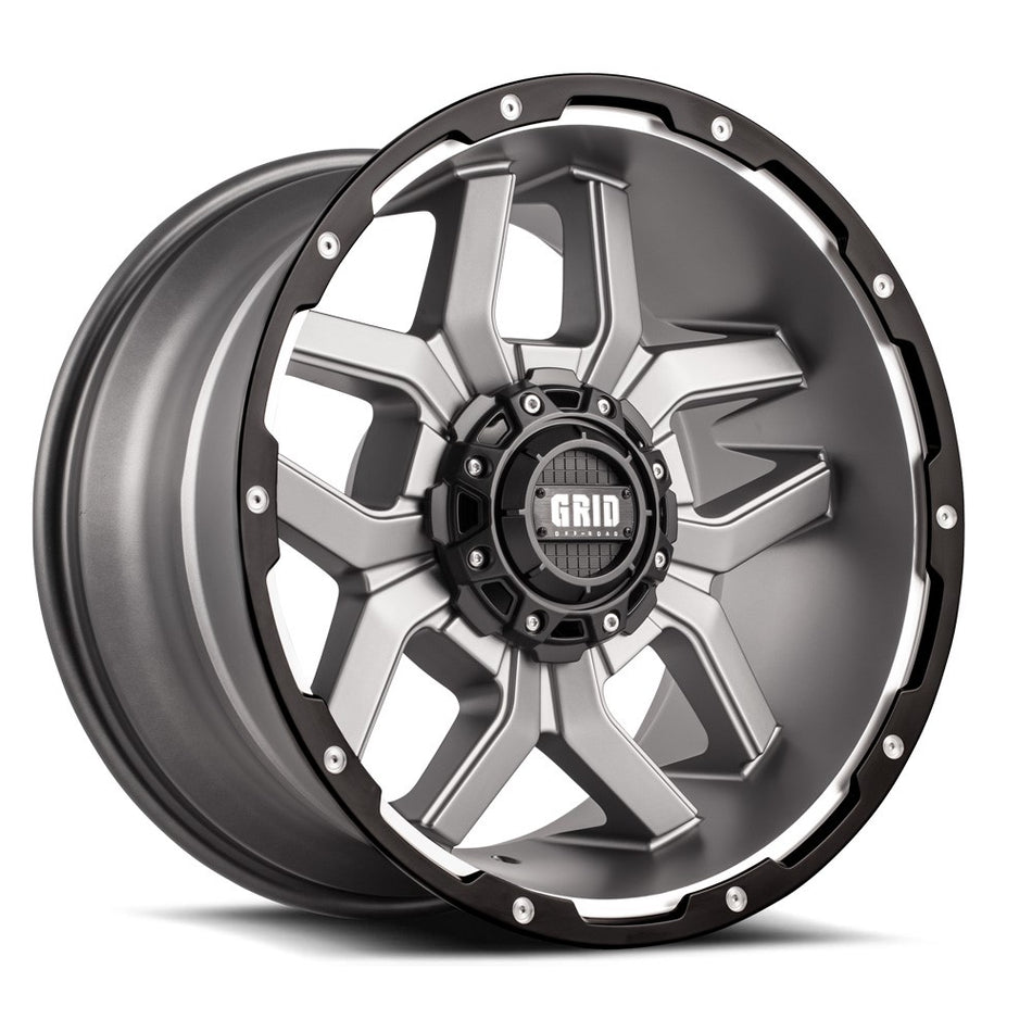 20X9 GD07 18 6/139.7 MATTE ANTHRACITE +MILLED