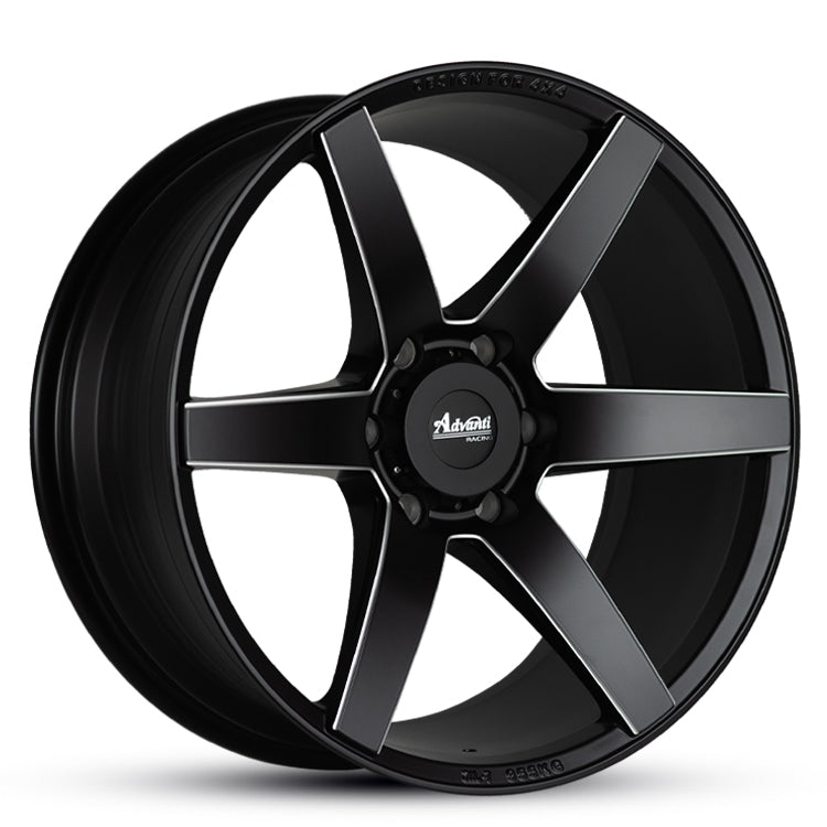 20X9 HURRICANE 20 6/139.7 MATT BLACK MILLED SPOKE