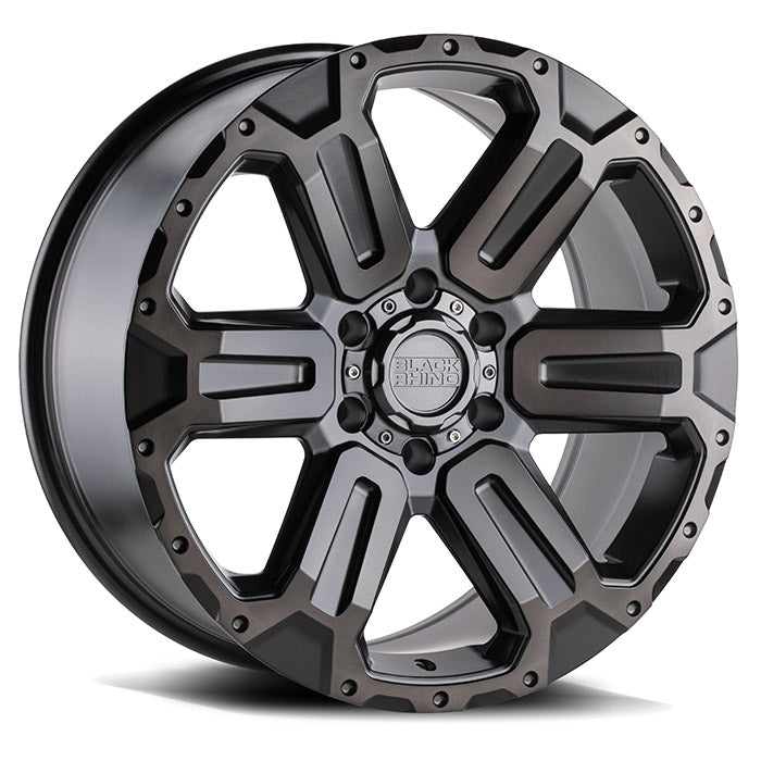 BLACK RHINO WANAKA 17X8.5 12 6/139.7 Matt Gunmetal w/Brushed Face & Gunmetal Tint