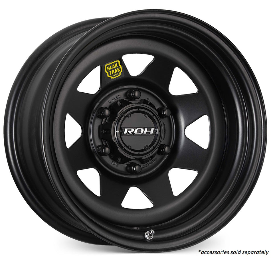 ROH STEEL BLACK TRAK 17X8 -22 6/139.7 Matt Black