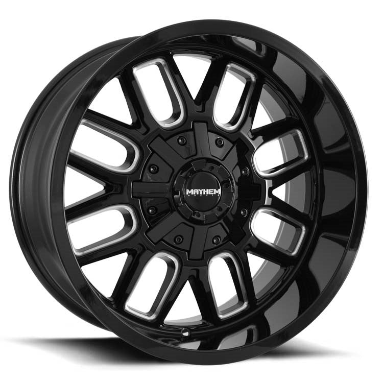 MAYHEM COGENT 20X10 -19 5/127 Gloss Black w/Milled Spokes