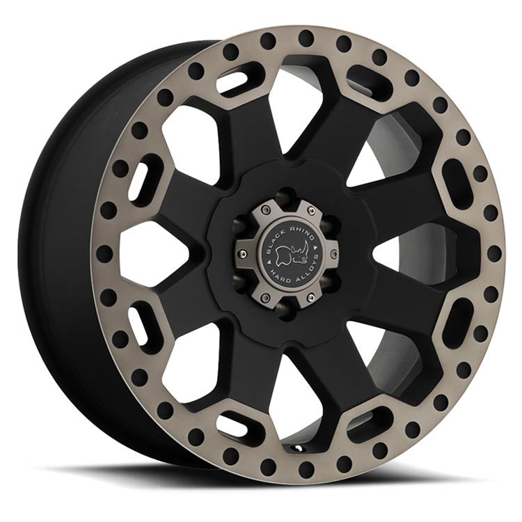 BLACK RHINO WARLORD 20X9 12 6/139.7 Matt Black w/Machined Dark Tint Lip