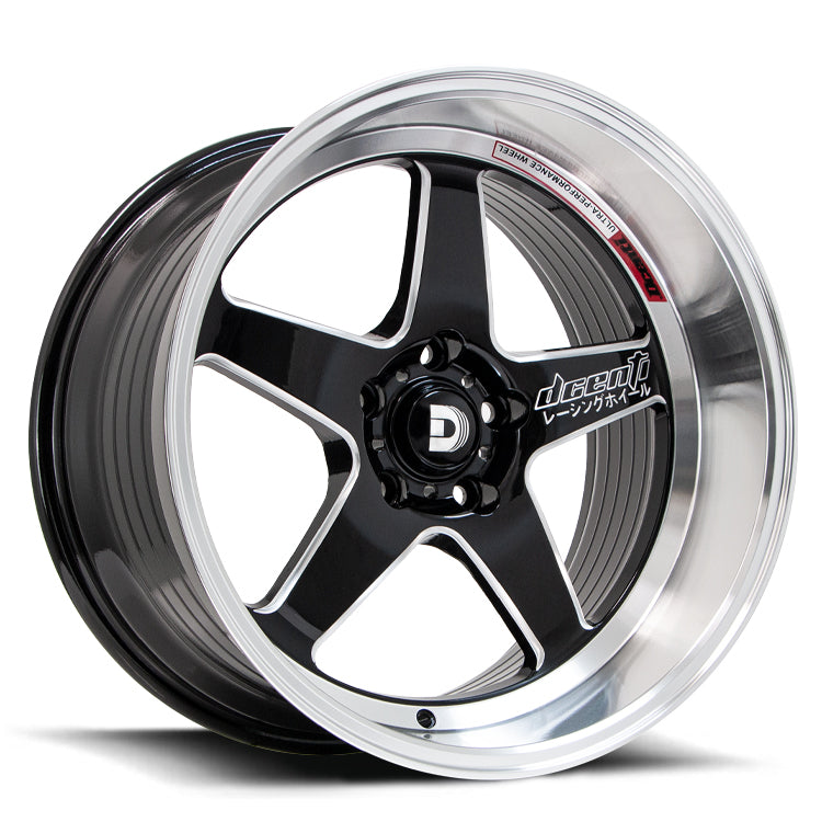 BGW ST665 18X9.5 15 5/114.3 Gloss Black Milled w/Machined Lip