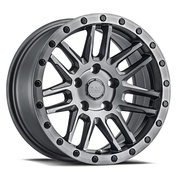 BLACK RHINO ARCHES 17X9.5 12 6/139.7 Matt Brushed Gunmetal w/Black Bolts