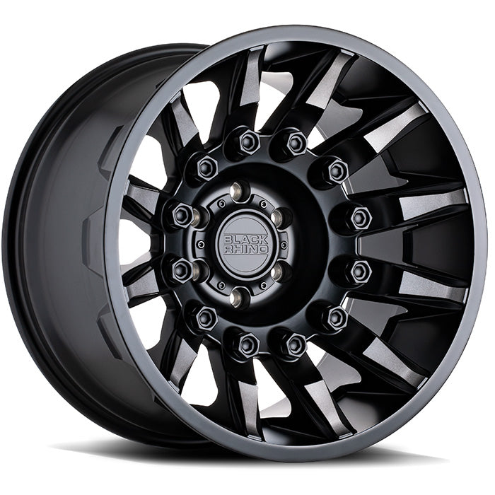 BLACK RHINO MISSION 20X9 12 6/139.7 Matt Black w/Machined Tinted Spokes