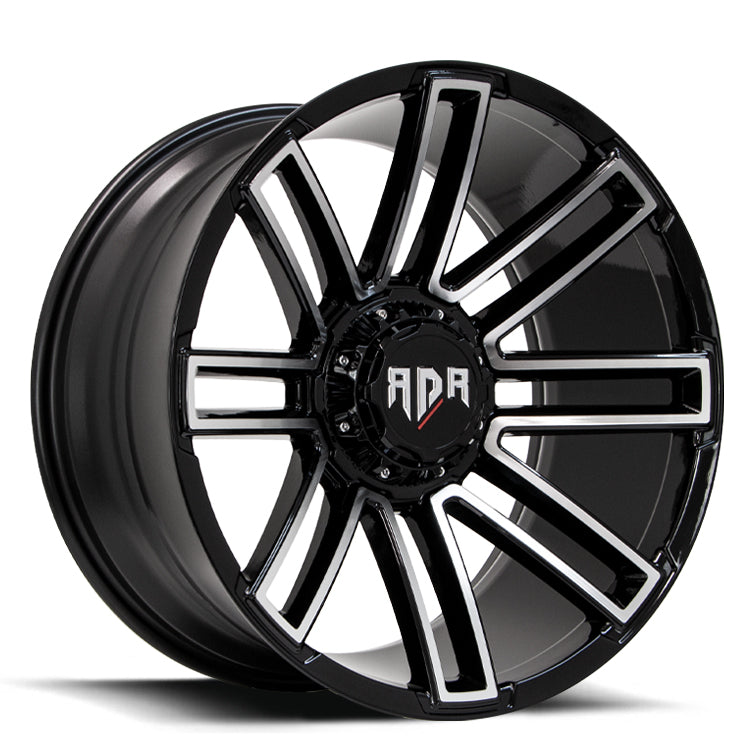 RDR RD27 20X10 -18 6/139.7 Gloss Black w/Machined Face