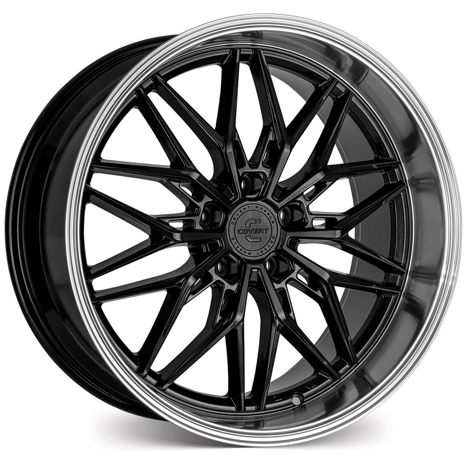 COVERT CV7 19X9.5 40 5/120 Gloss Black w/Machined Lip