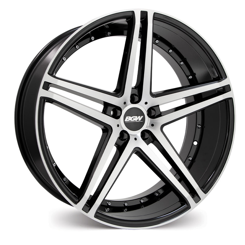 BGW SAXON 22X9.5 15 5/115 Gloss Black w/Machined Face