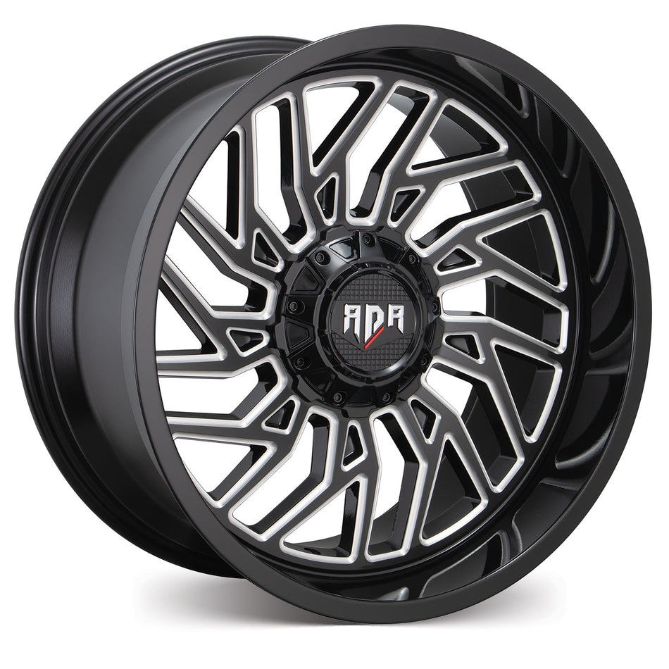 BGW RD50 20X10 -18 6/139.7 Gloss Black w/Milled Edge