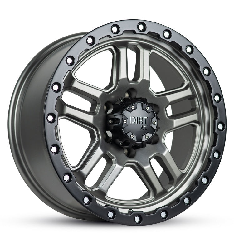 18X8.5 RR197 20 6/139.7 MATT GUNMETAL, BLACK LIP