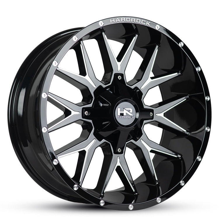 22X10 RR192 -19 12/135/139.7 GLOSS BLACK + MILLED (RO)