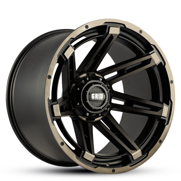 18X9 GD12 0 6/135/139.7 DOUBLE DARK TINT MT BLK LIP