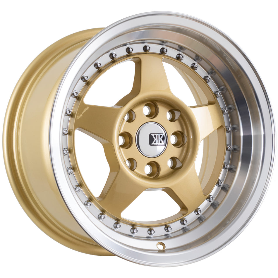 Manila Gold Polished Lip 15X8 25P 4x100 4x114