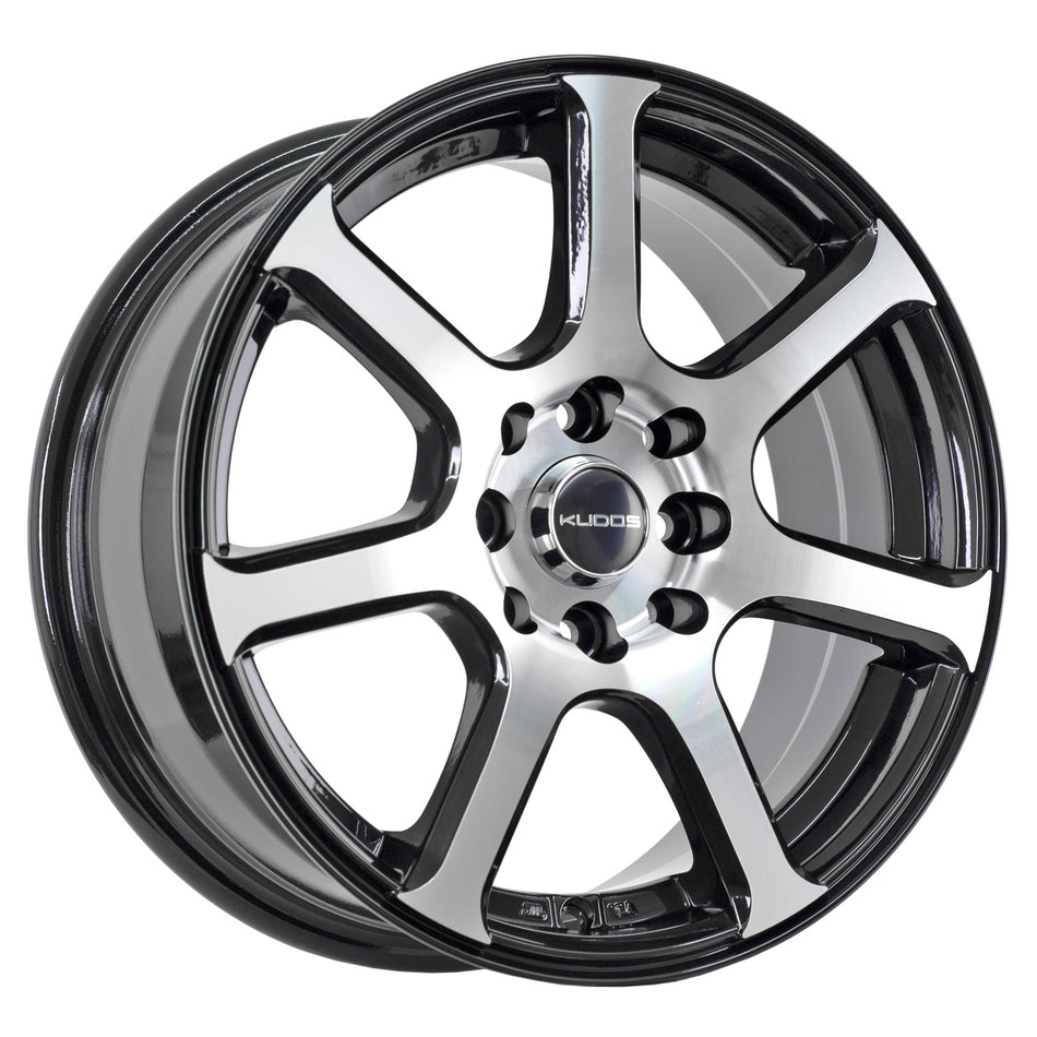Tribal-Gloss Black Machine Face 15X6.5 38 4x100 4x114