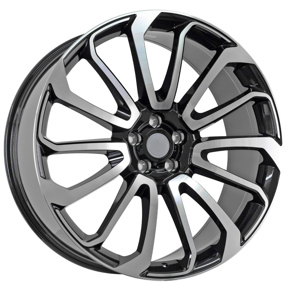 D959-Gloss Black Machined Face 24X10.0 45 5x120